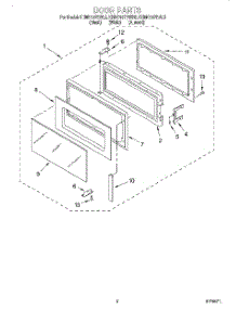 02 - Door parts for Kitchenaid Microwave KHMC107BWH5 from AppliancePartsPros.com
