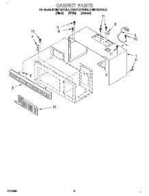 03 - Cabinet parts for Kitchenaid Microwave KHMC107BAL0 from AppliancePartsPros.com
