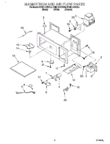 04 - Magnetron And Air Flow parts for Kitchenaid Microwave KHMC107BWH4 from AppliancePartsPros.com