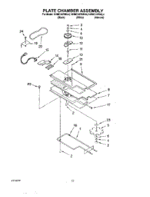 10 - Plate Chamber Assembly parts for Kitchenaid Microwave KHMC107BWH4 from AppliancePartsPros.com