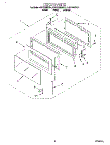 02 - Door parts for Kitchenaid Microwave KHMS105BBL4 from AppliancePartsPros.com