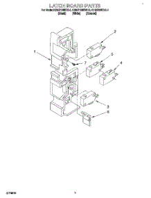 06 - Latch Board parts for Kitchenaid Microwave KHMS105BBL4 from AppliancePartsPros.com
