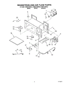 04 - Magnetron And Air Flow parts for Kitchenaid Microwave KHMS105BBL5 from AppliancePartsPros.com