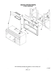 03 - Installation parts for Kitchenaid Microwave KHMS105WBL from AppliancePartsPros.com