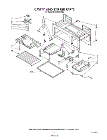 07 - Cavity And Stirrer parts for Kitchenaid Microwave KHMS105WBL from AppliancePartsPros.com