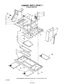04 - Cabinet parts for Kitchenaid Microwave KHMS105S0 from AppliancePartsPros.com