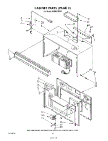 05 - Section parts for Kitchenaid Microwave KHMS105S0 from AppliancePartsPros.com