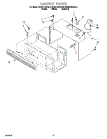 03 - Cabinet parts for Kitchenaid Microwave KHMS105BWH0 from AppliancePartsPros.com