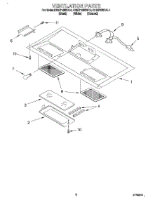 07 - Ventilation parts for Kitchenaid Microwave KHMS105BWH4 from AppliancePartsPros.com