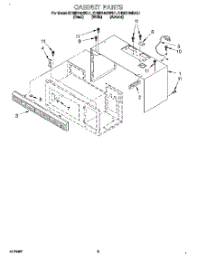 03 - Cabinet parts for Kitchenaid Microwave KHMS105BAL1 from AppliancePartsPros.com