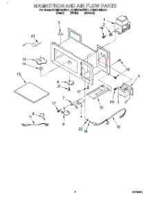 04 - Magnetron And Air Flow parts for Kitchenaid Microwave KHMS105BAL1 from AppliancePartsPros.com