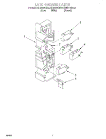 06 - Latch Board parts for Kitchenaid Microwave KHMS105BWH6 from AppliancePartsPros.com