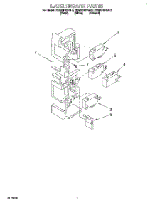 06 - Latch Board parts for Kitchenaid Microwave KHMS105BWH0 from AppliancePartsPros.com