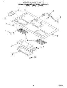 07 - Ventilation parts for Kitchenaid Microwave KHMS105BWH0 from AppliancePartsPros.com