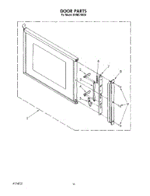 08 - Door parts for Kitchenaid Microwave KHMC106S0 from AppliancePartsPros.com