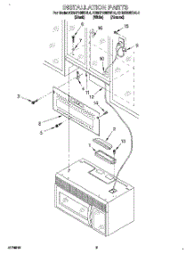 08 - Installation parts for Kitchenaid Microwave KHMS105BAL4 from AppliancePartsPros.com