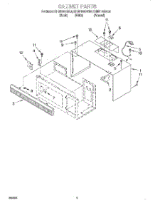 03 - Cabinet parts for Kitchenaid Microwave KHMS105BAL6 from AppliancePartsPros.com