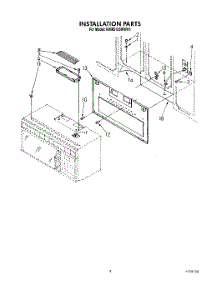 03 - Installation parts for Kitchenaid Microwave KHMS105WWH1 from AppliancePartsPros.com