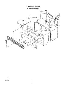 04 - Cabinet parts for Kitchenaid Microwave KHMS105WWH1 from AppliancePartsPros.com