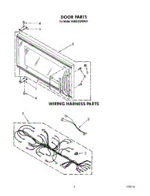 05 - Door, Lit / Optional parts for Kitchenaid Microwave KHMS105WWH1 from AppliancePartsPros.com