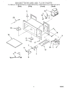 04 - Magnetron And Air Flow parts for Kitchenaid Microwave KHMC107EAL0 from AppliancePartsPros.com