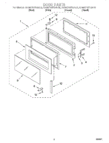 02 - Door parts for Kitchenaid Microwave KHMC107EWH0 from AppliancePartsPros.com