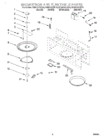 05 - Magnetron And Turntable parts for Kitchenaid Microwave KHMS147HWH0 from AppliancePartsPros.com