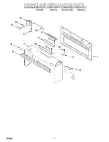 06 - Cabinet And Installation parts for Kitchenaid Microwave KHMS147HBL1 from AppliancePartsPros.com