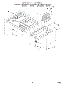 06 - Base Plate parts for Kitchenaid Microwave KCMS145JBT0 from AppliancePartsPros.com