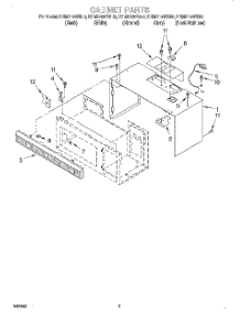 03 - Cabinet parts for Kitchenaid Microwave KHMS105EAL0 from AppliancePartsPros.com