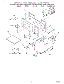 04 - Magnetron And Air Flow parts for Kitchenaid Microwave KHMS105EBS0 from AppliancePartsPros.com