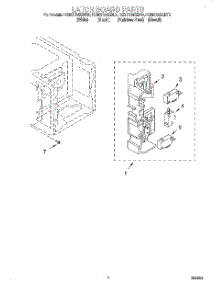04 - Latch Board parts for Kitchenaid Microwave KCMS135GWH0 from AppliancePartsPros.com