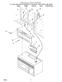 08 - Installation parts for Kitchenaid Microwave KHMS105EBL0 from AppliancePartsPros.com