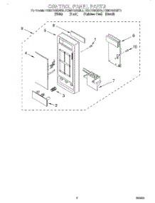 02 - Control Panel parts for Kitchenaid Microwave KCMS135GBL0 from AppliancePartsPros.com