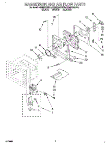 04 - Magnetron And Air Flow parts for Kitchenaid Oven KEMS306BAL3 from AppliancePartsPros.com