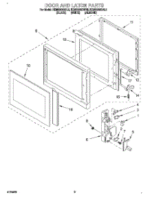 06 - Door And Latch parts for Kitchenaid Oven KEMS306BAL2 from AppliancePartsPros.com