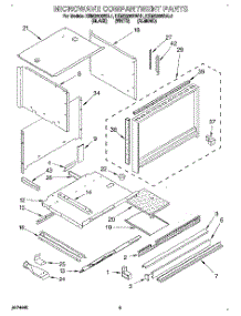 02 - Microwave Compartment parts for Kitchenaid Oven KEMS306BWH1 from AppliancePartsPros.com