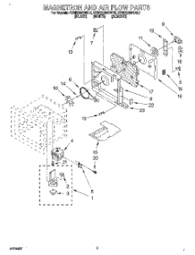 04 - Magnetron And Air Flow parts for Kitchenaid Oven KEMS306BBL0 from AppliancePartsPros.com
