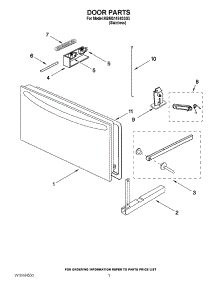 03 - Door Parts parts for Kitchenaid Microwave KBMS1454SSS3 from AppliancePartsPros.com