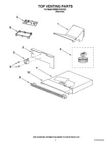 04 - Top Venting Parts parts for Kitchenaid Microwave KBMS1454SSS3 from AppliancePartsPros.com