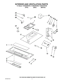 03 - Interior And Ventilation Parts parts for Whirlpool Microwave YKHMS2040WW0 from AppliancePartsPros.com