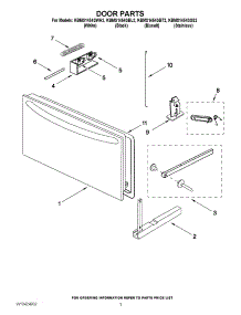 03 - Door Parts parts for Kitchenaid Microwave KBMS1454SBL2 from AppliancePartsPros.com