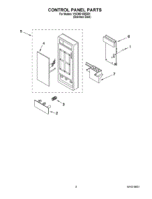 02 - Control Panel Parts parts for Whirlpool Microwave YKCMS1555SS1 from AppliancePartsPros.com