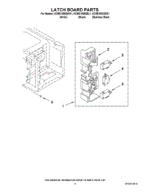 04 - Latch Board Parts parts for Kitchenaid Microwave KCMS1555SWH1 from AppliancePartsPros.com