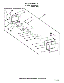 02 - Door Parts parts for Whirlpool Microwave YKHMS2050SS2 from AppliancePartsPros.com