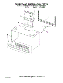 06 - Cabinet And Installation Parts parts for Kitchenaid Microwave KHMS1850SBL1 from AppliancePartsPros.com