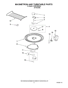 05 - Magnetron And Turntable Parts parts for Kitchenaid Microwave KHMS1850SSS2 from AppliancePartsPros.com