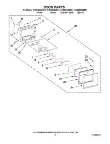 02 - Door Parts parts for Kitchenaid Microwave KHMS2050SBL1 from AppliancePartsPros.com