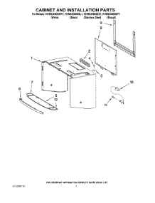 06 - Cabinet And Installation Parts parts for Kitchenaid Microwave KHMS2050SBT1 from AppliancePartsPros.com