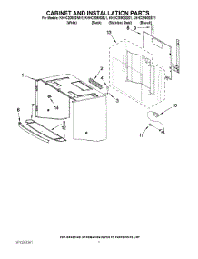 06 - Cabinet And Installation Parts parts for Kitchenaid Microwave KHHC2090SBT1 from AppliancePartsPros.com